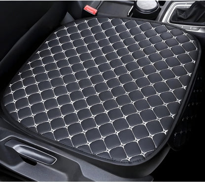 Prestige Serisi – 3 Parça Oto Koltuk Oturma Minderi Seti | Siyah & Beyaz Dikişli | CarSeat Lüx