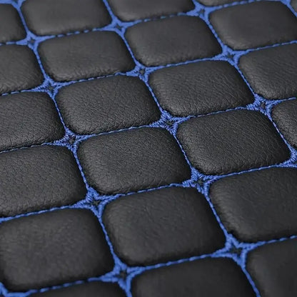 Flexi Serisi – 4 Parça Oto Koltuk Minderi Seti | Siyah & Mavi Dikişli | CarSeat Lüx