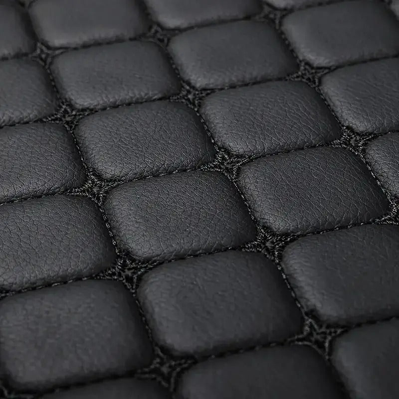 Flexi Serisi – 4 Parça Oto Koltuk Minderi Seti | Siyah & Siyah Dikişli Full Black | CarSeat Lüx