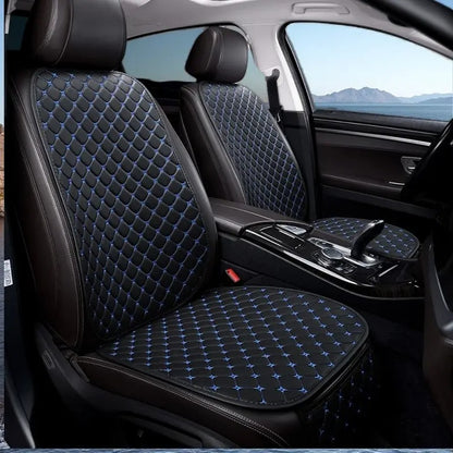 Flexi Serisi – 4 Parça Oto Koltuk Minderi Seti | Siyah & Mavi Dikişli | CarSeat Lüx