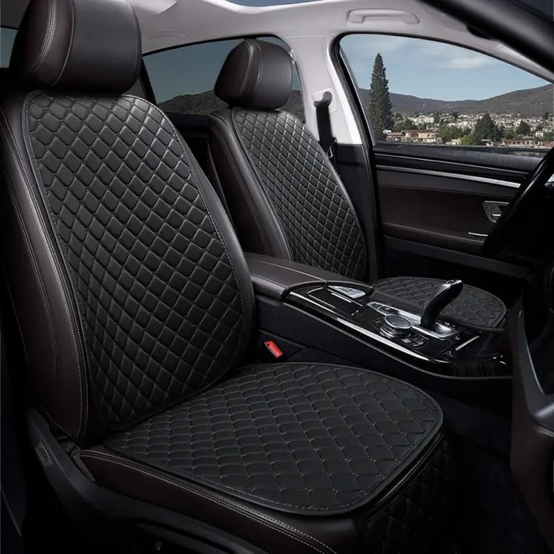 Flexi Serisi – 4 Parça Oto Koltuk Minderi Seti | Siyah & Siyah Dikişli Full Black | CarSeat Lüx