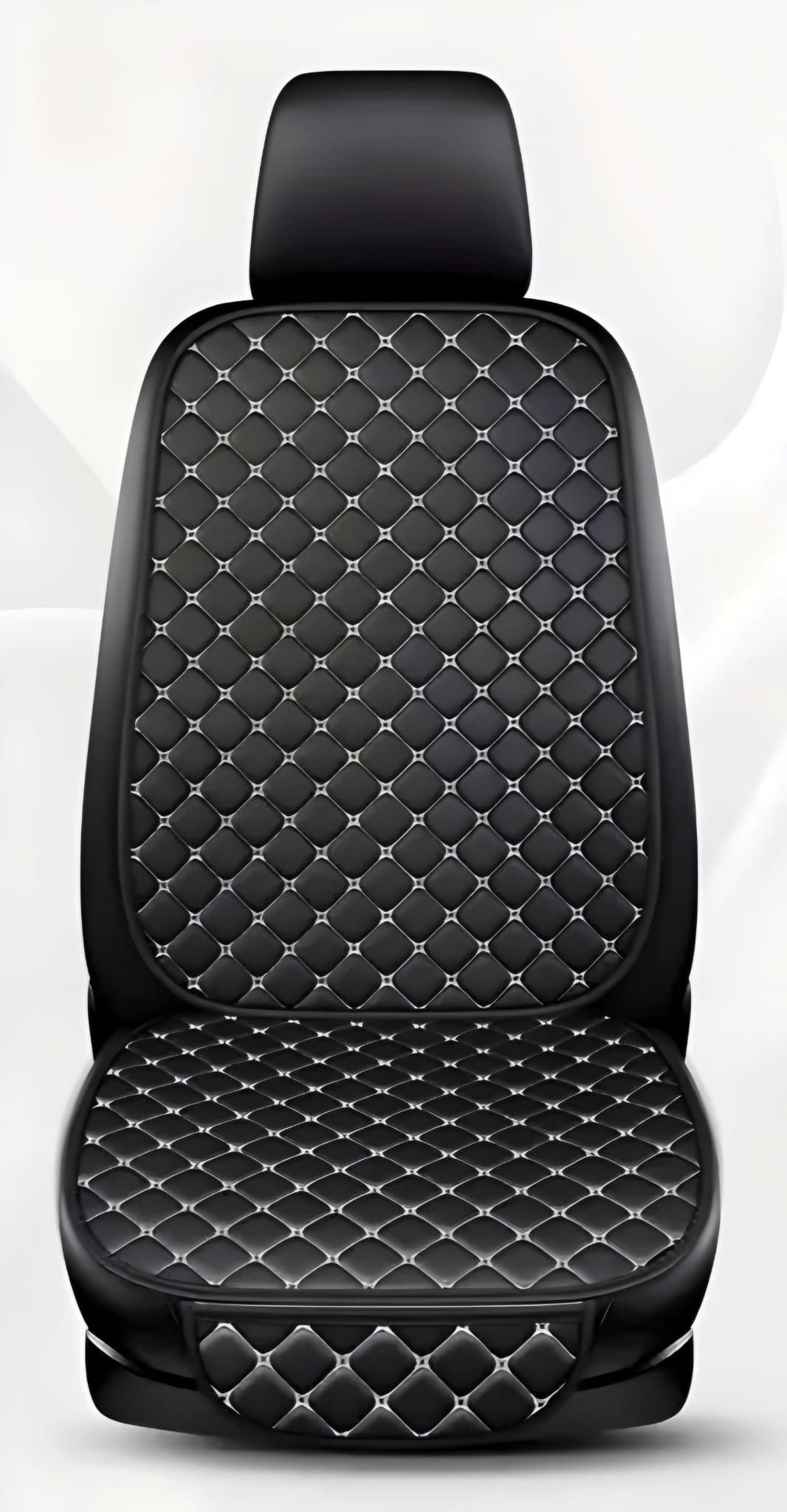 Flexi Serisi – 4 Parça Oto Koltuk Minderi Seti | Siyah & Beyaz Dikişli | CarSeat Lüx