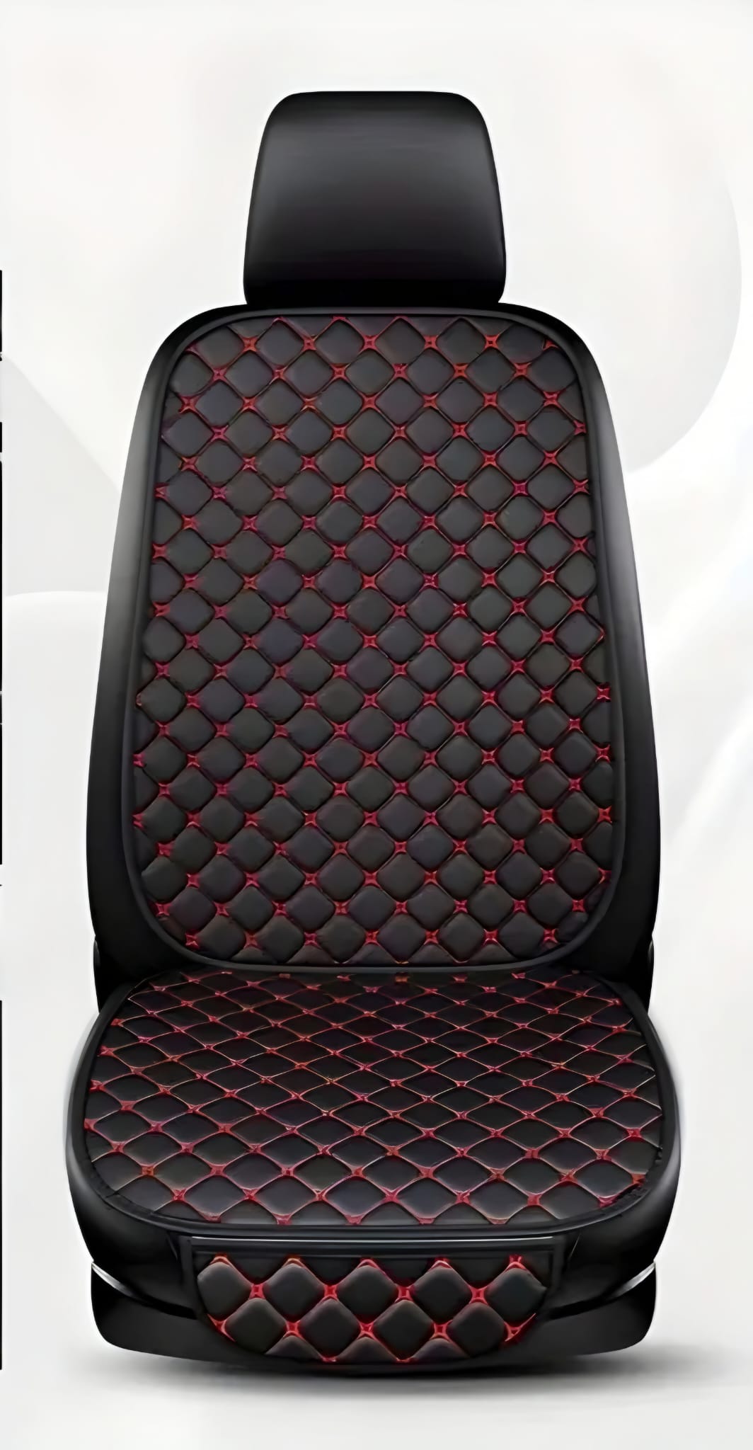 Flexi Serisi – 4 Parça Oto Koltuk Minderi Seti | Siyah & Kırmızı Dikişli | CarSeat Lüx