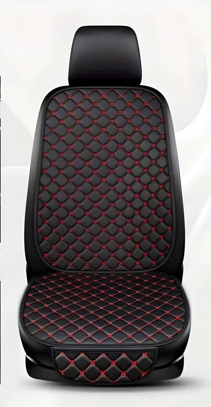 Flexi Serisi – 4 Parça Oto Koltuk Minderi Seti | Siyah & Kırmızı Dikişli | CarSeat Lüx