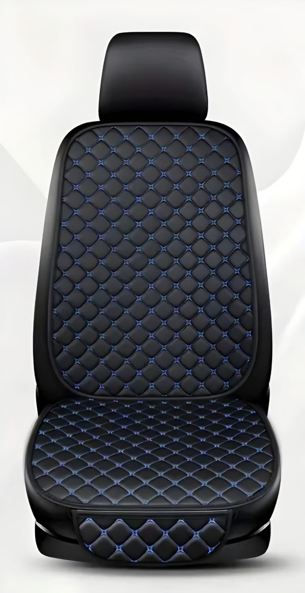 Flexi Serisi – 4 Parça Oto Koltuk Minderi Seti | Siyah & Mavi Dikişli | CarSeat Lüx