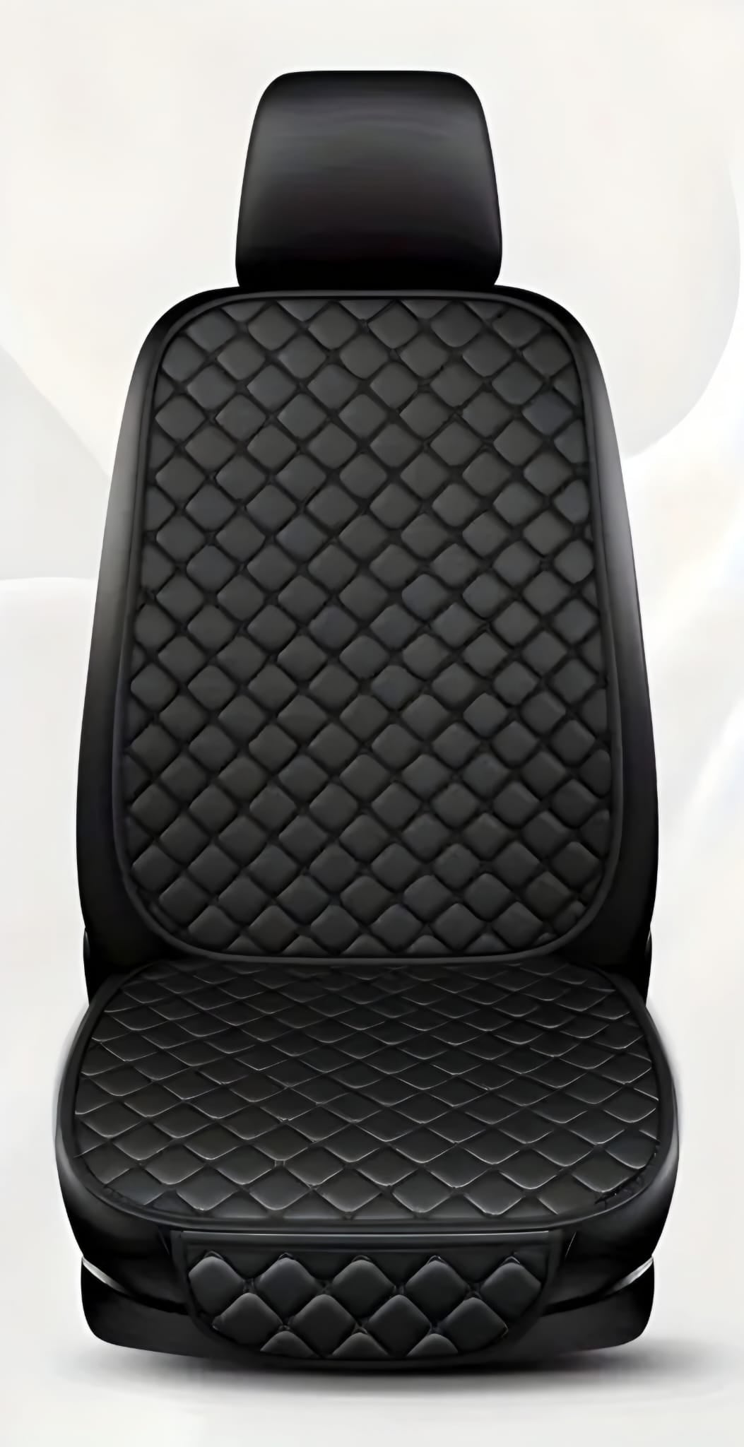 Flexi Serisi – 4 Parça Oto Koltuk Minderi Seti | Siyah & Siyah Dikişli Full Black | CarSeat Lüx